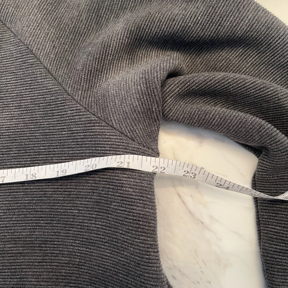 Anthropologie Varley Albert Grey knit Casual Sweater Dress Medium - Picture 8 of 13